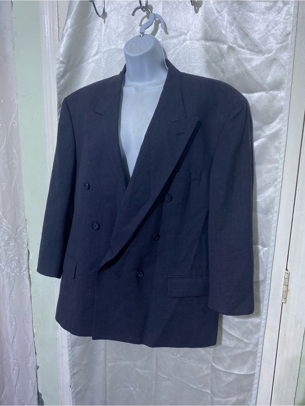 VTG 80’s/90’s Givenchy Double-Breasted Navy Blue Sport Coat Blazer